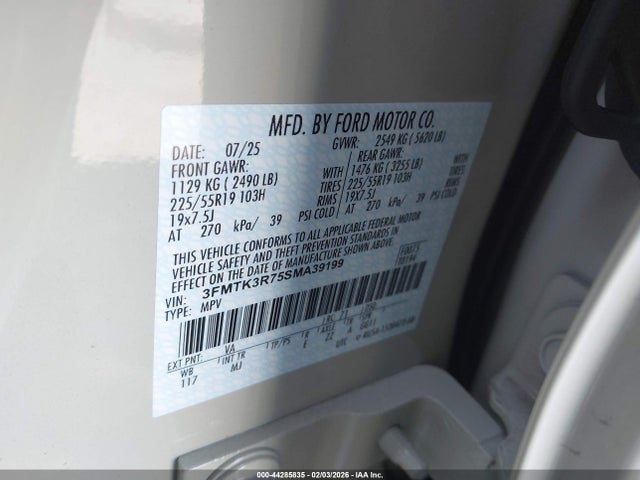 2025 FORD MUSTANG MACH-E 3FMTK3R75SMA39199 Photo 8