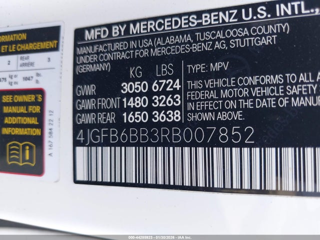 4JGFB6BB3RB007852 Mercedes-Benz Amg Gle 53 4matic+