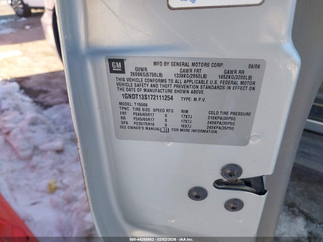 2007 CHEVROLET TRAILBLAZER 1GNDT13S172111254 Photo 8