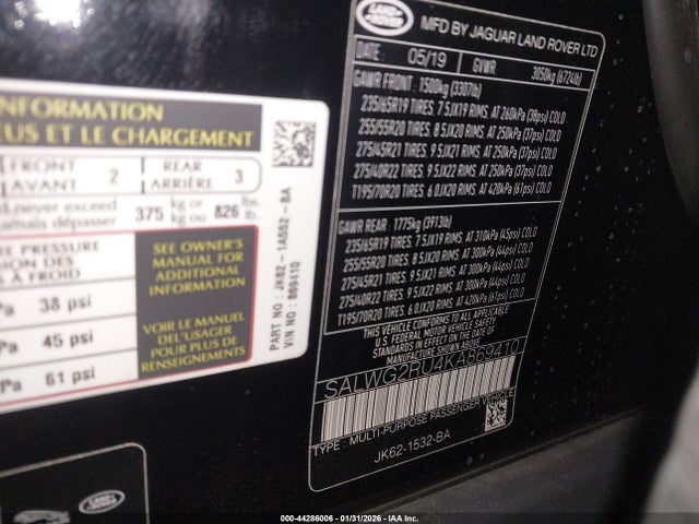 SALWG2RU4KA869410 Land Rover Range Rover Sport Se Mhev