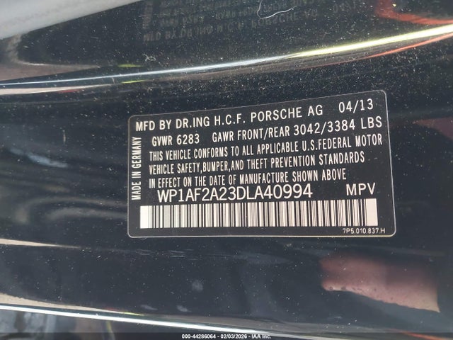 2013 PORSCHE CAYENNE WP1AF2A23DLA40994 Photo 8