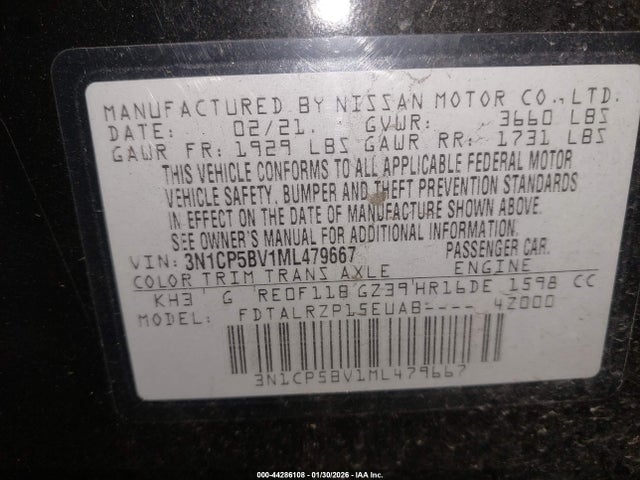 Nissan Kicks S Xtronic Cvt 2021 3N1CP5BV1ML479667 Image 9