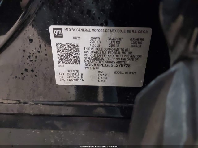Chevrolet Equinox Awd Lt 2025 3GNAXPEG8SL276728 Image 9