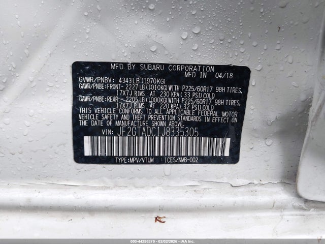 2018 SUBARU CROSSTREK JF2GTADC1J8335305 Photo 8