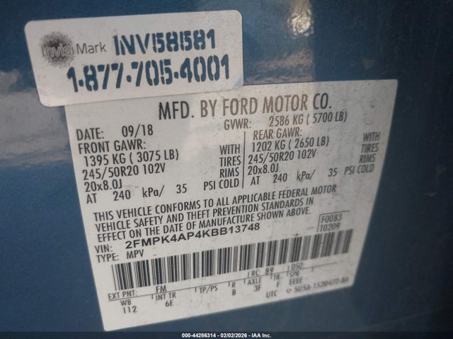 2FMPK4AP4KBB13748 Ford EDGE ST