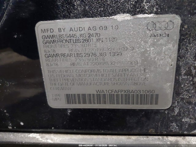 2011 AUDI Q5 WA1CFAFPXBA031060 Photo 8
