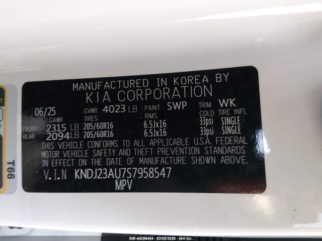 KNDJ23AU7S7958547 KIA SOUL LX