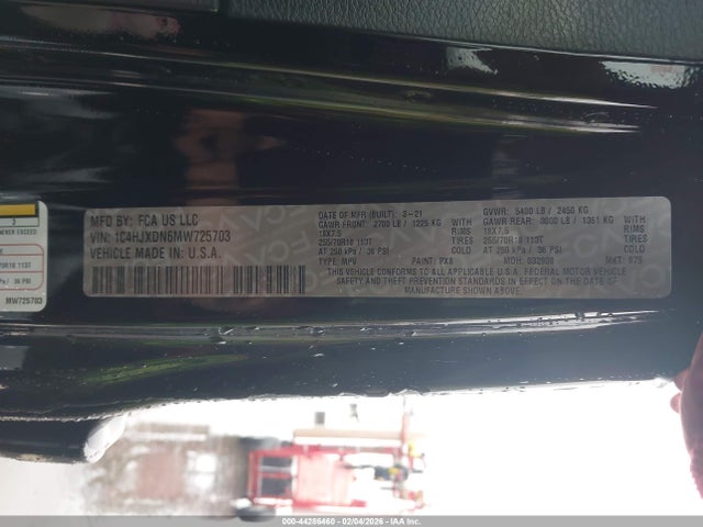 2021 JEEP WRANGLER UNLIMITED 1C4HJXDN6MW725703 Photo 8