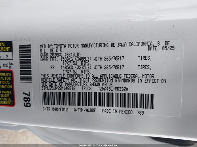 Toyota Tacoma Trd Off Road 2025 3TMLB5JN9SM148016 Image 9