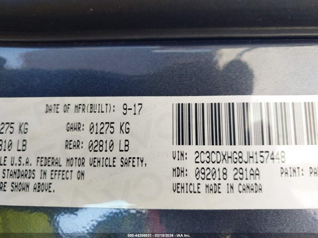 Dodge Charger Sxt Plus Rwd 2018 2C3CDXHG8JH157448 Image 9