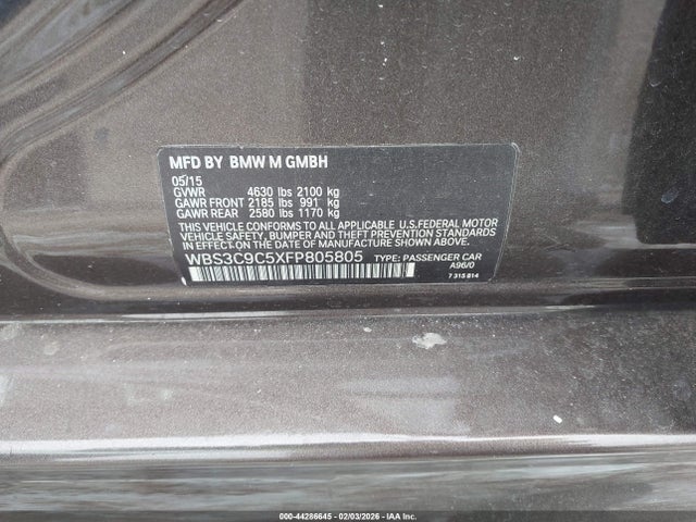 2015 BMW M3 WBS3C9C5XFP805805 Photo 8