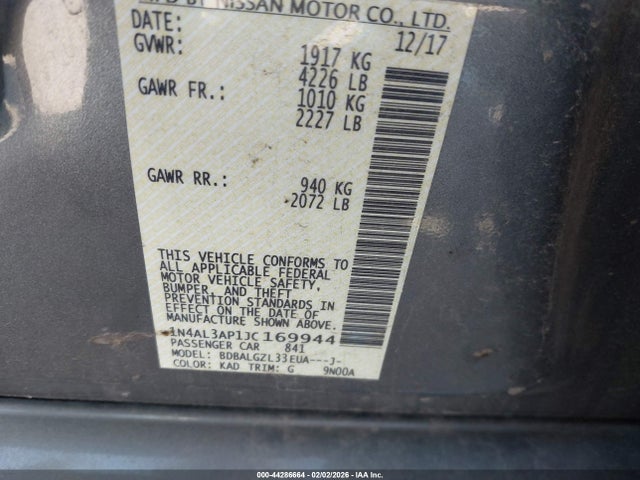 2018 NISSAN ALTIMA 1N4AL3AP1JC169944 Photo 8