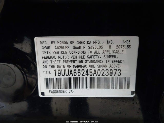 2005 ACURA TL 19UUA66245A023973 Photo 8