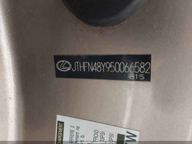 2005 LEXUS SC 430 JTHFN48Y950066582 Photo 8