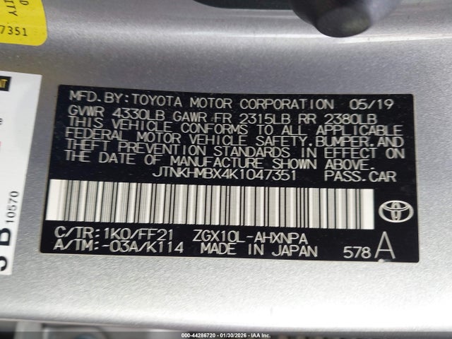 2019 TOYOTA C-HR JTNKHMBX4K1047351 Photo 8