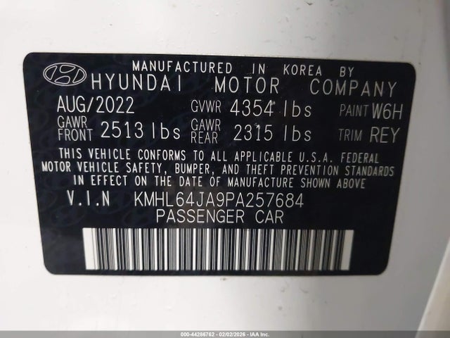 Aukcja sprzedaży 2023 Hyundai Sonata Sel, vin: KMHL64JA9PA257684, numer aukcji: 44286762