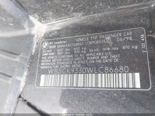 1998 BMW M WBSCK9330WLC86680 Photo 8