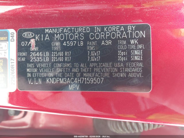 KIA Sportage Lx 2017 KNDPM3AC4H7159507 Image 9