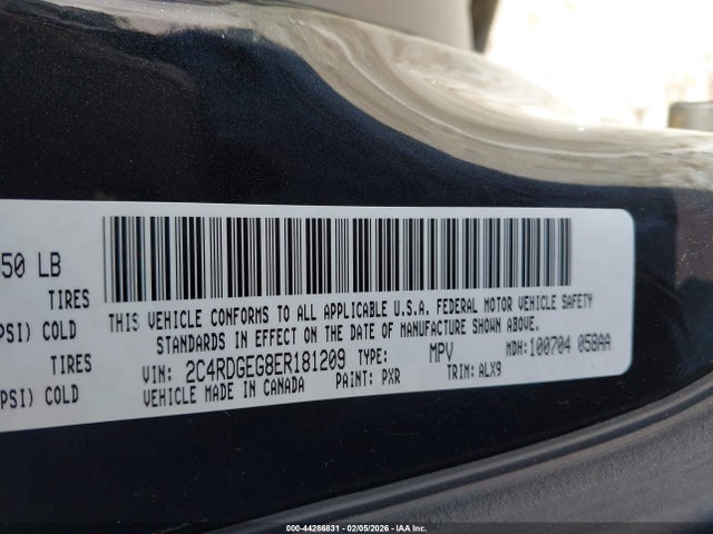 2C4RDGEG8ER181209 Dodge Grand Caravan R/t