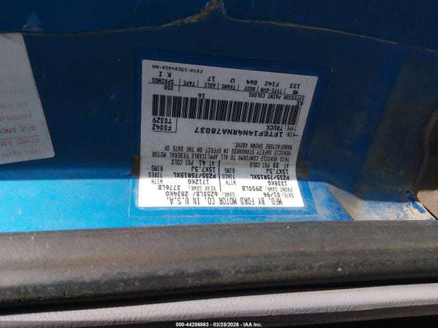 1994 FORD F150 1FTEF14N4RNA78037 Photo 8