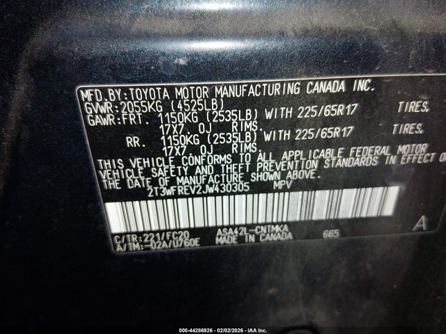 Toyota Rav4 Xle 2018 2T3WFREV2JW430305 Image 9