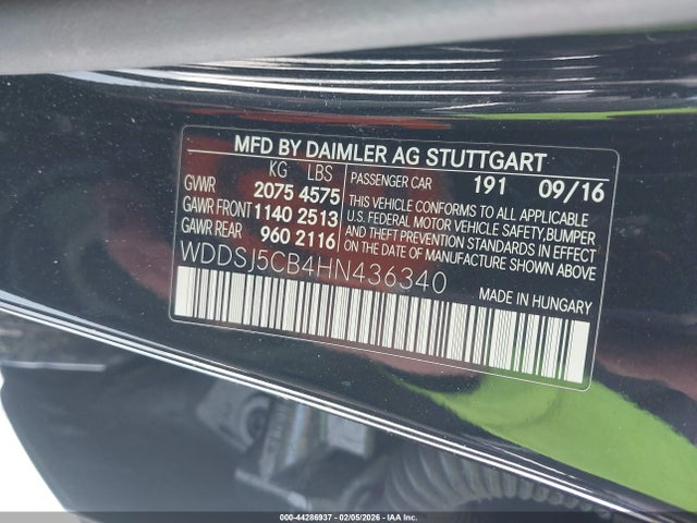 Продаж на аукціоні авто 2017 Mercedes-benz Amg Cla 45 4matic, vin: WDDSJ5CB4HN436340, номер лоту: 44286937