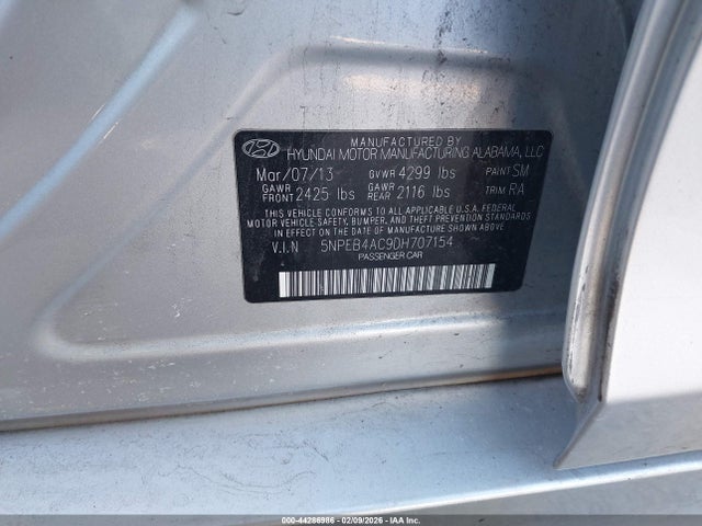 2013 HYUNDAI SONATA 5NPEB4AC9DH707154 Photo 8