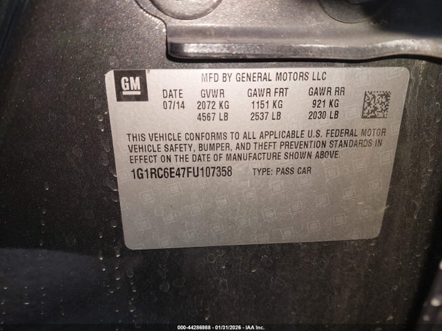 1G1RC6E47FU107358 Chevrolet Volt