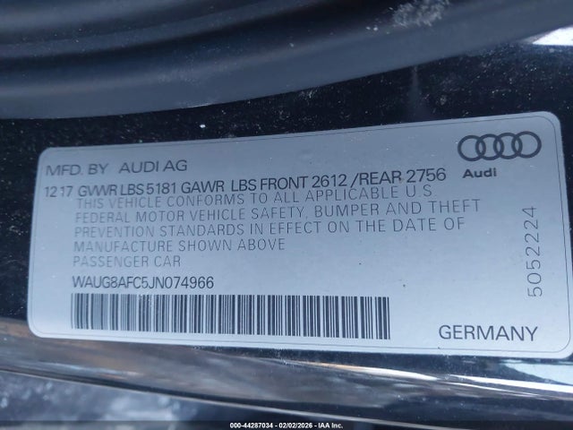 2018 AUDI A6 WAUG8AFC5JN074966 Photo 8