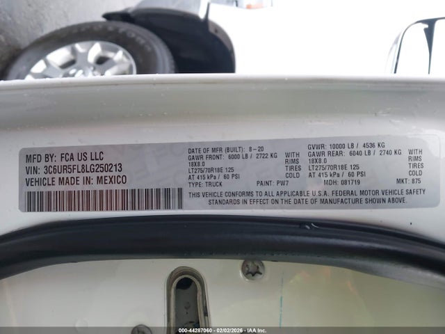 2020 RAM 2500 3C6UR5FL8LG250213 Photo 8