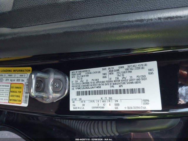 Ford Escape Titanium 2020 1FMCU9J92LUA11450 Image 9
