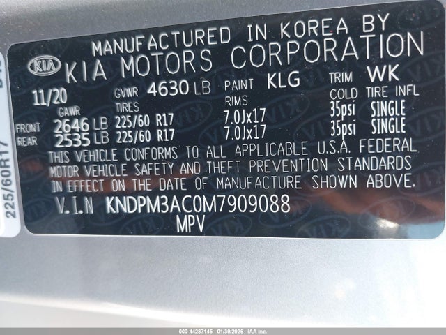 KIA Sportage Lx 2021 KNDPM3AC0M7909088 Image 9