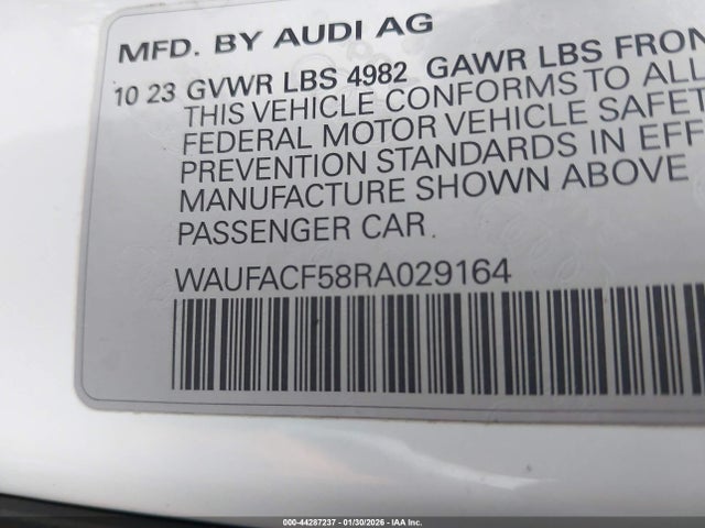 2024 AUDI A5 SPORTBACK WAUFACF58RA029164 Photo 8