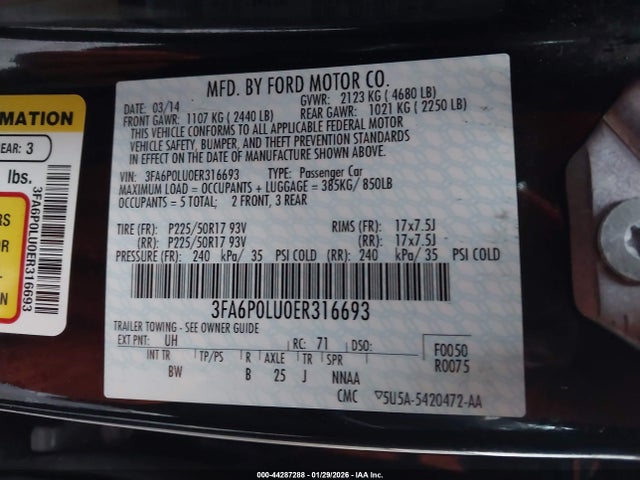 Ford Fusion Hybrid Se 2014 3FA6P0LU0ER316693 Image 9