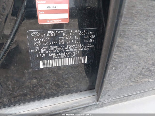 2022 HYUNDAI SONATA KMHL24JA6NA222853 Photo 8