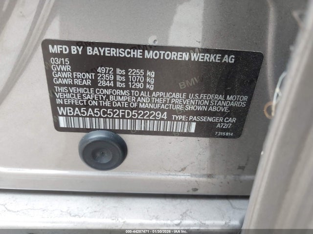 2015 BMW 528I WBA5A5C52FD522294 Photo 8