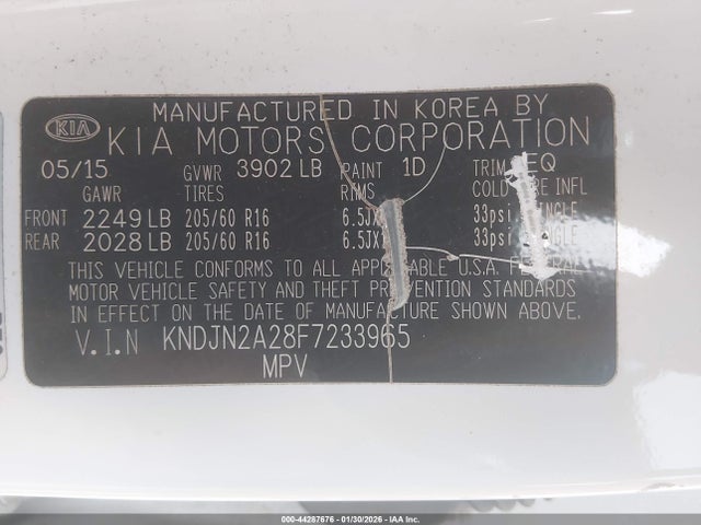 Продаж на аукціоні авто 2015 Kia Soul, vin: KNDJN2A28F7233965, номер лоту: 44287676
