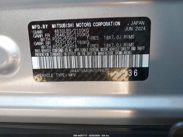 2024 MITSUBISHI ECLIPSE CROSS JA4ATVAA0RZ076675 Photo 8