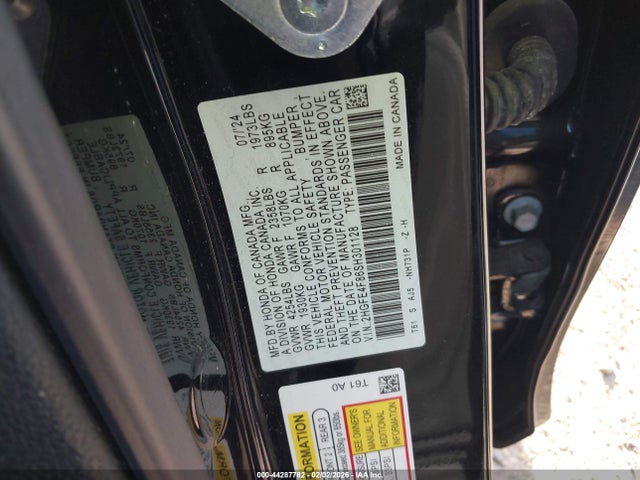 2025 HONDA CIVIC HYBRID 2HGFE4F86SH301128 Photo 8