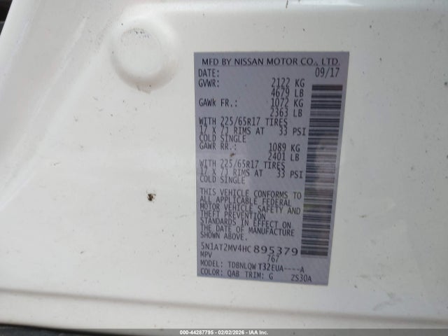 2017 NISSAN ROGUE 5N1AT2MV4HC895379 Photo 8