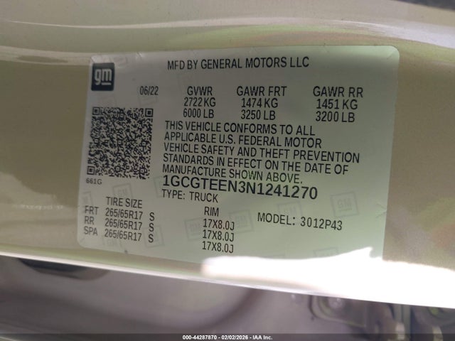 2022 CHEVROLET COLORADO 1GCGTEEN3N1241270 Photo 8