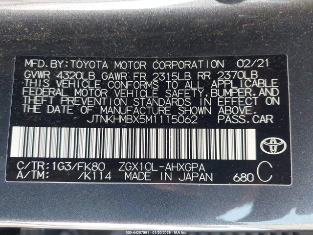 JTNKHMBX5M1115062 Toyota C-HR XLE