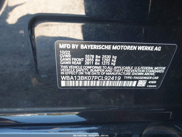 BMW M550 I Xdrive 2023 WBA13BK07PCL92419 Image 9
