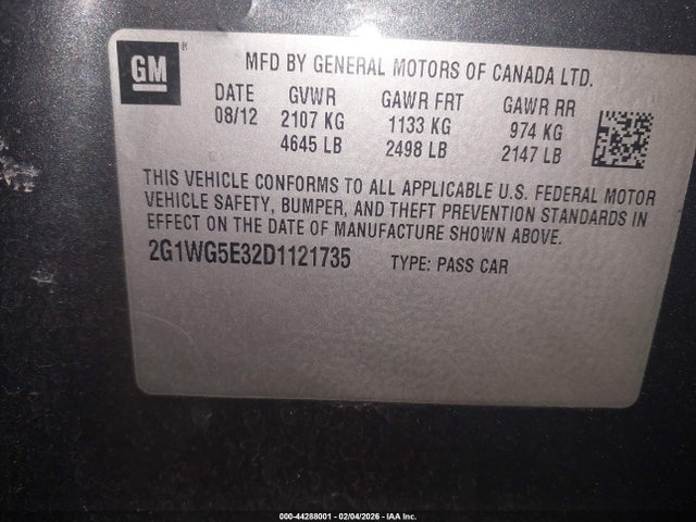 2013 CHEVROLET IMPALA 2G1WG5E32D1121735 Photo 8