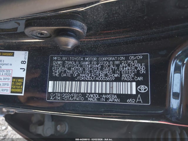 Продажа на аукционе авто 2010 Toyota Prius Iii, vin: JTDKN3DU1A0003659, номер лота: 44288015