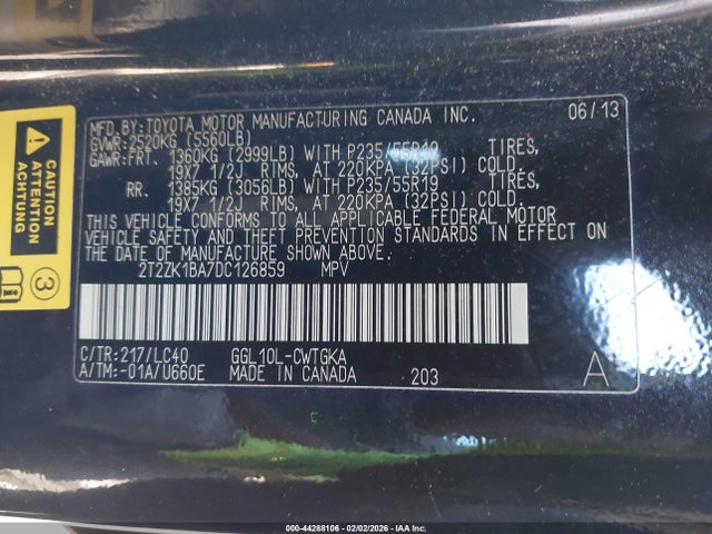 Продажа на аукционе авто 2013 Lexus Rx 350, vin: 2T2ZK1BA7DC126859, номер лота: 44288106