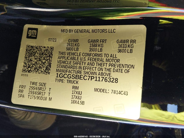 2023 CHEVROLET COLORADO 1GCGSBEC7P1176328 Photo 8