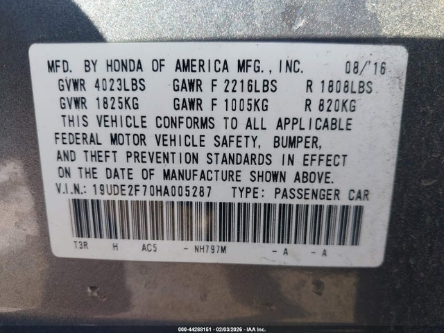 2017 ACURA ILX 19UDE2F70HA005287 Photo 8