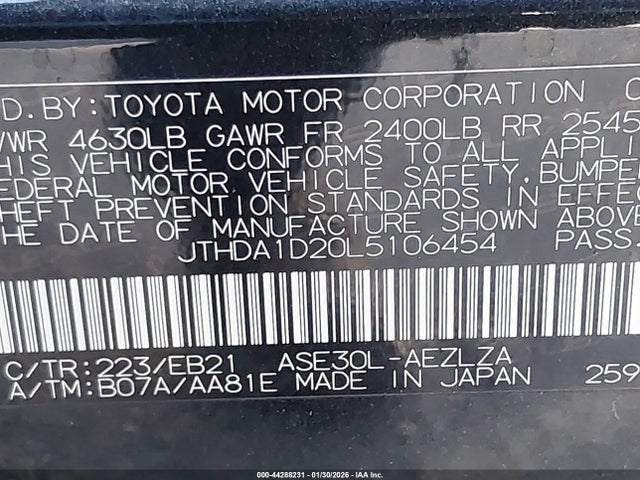 2020 LEXUS IS 300 JTHDA1D20L5106454 Photo 8