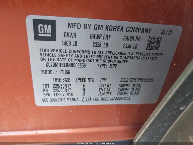 2022 CHEVROLET TRAILBLAZER KL79MRSL9NB008856 Photo 8